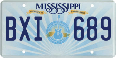 MS license plate BXI689