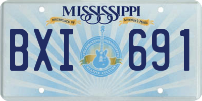 MS license plate BXI691