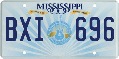 MS license plate BXI696