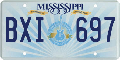 MS license plate BXI697