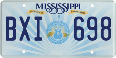 MS license plate BXI698