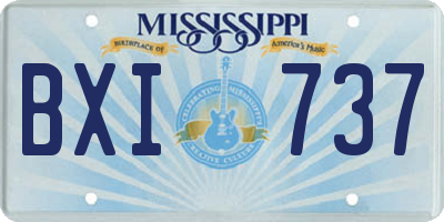 MS license plate BXI737