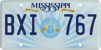 MS license plate BXI767