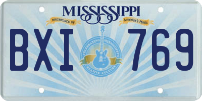 MS license plate BXI769