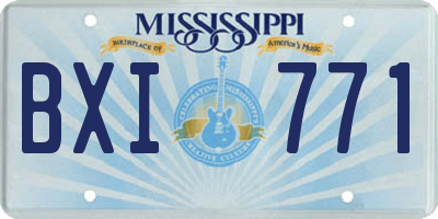 MS license plate BXI771