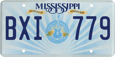 MS license plate BXI779