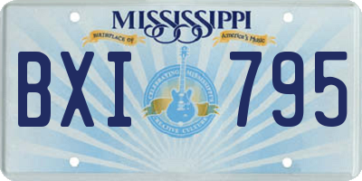 MS license plate BXI795
