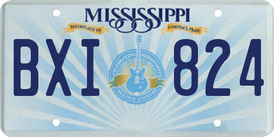 MS license plate BXI824