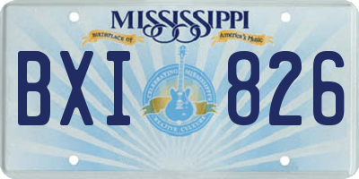 MS license plate BXI826