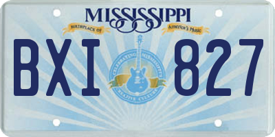MS license plate BXI827