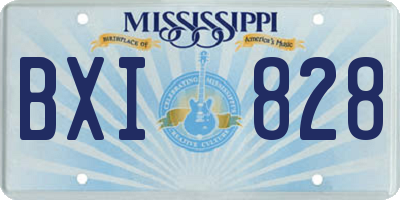 MS license plate BXI828