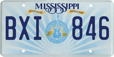MS license plate BXI846