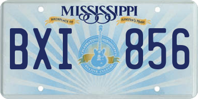 MS license plate BXI856