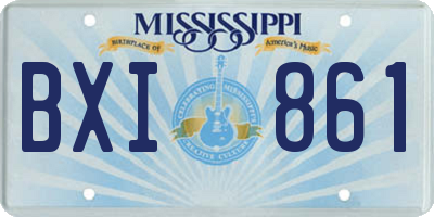 MS license plate BXI861