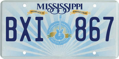 MS license plate BXI867
