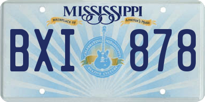 MS license plate BXI878