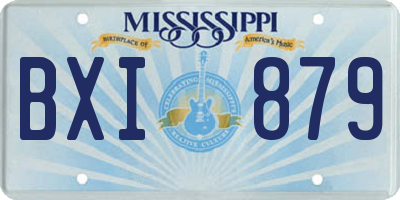 MS license plate BXI879