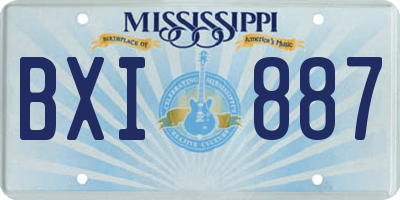 MS license plate BXI887