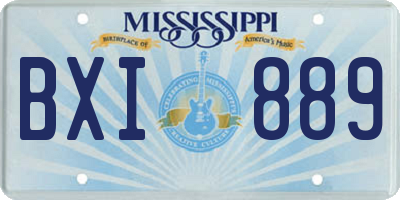 MS license plate BXI889
