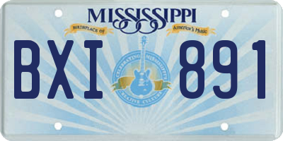 MS license plate BXI891
