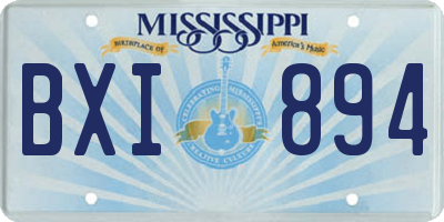 MS license plate BXI894
