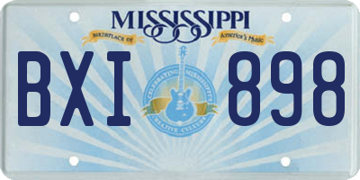 MS license plate BXI898