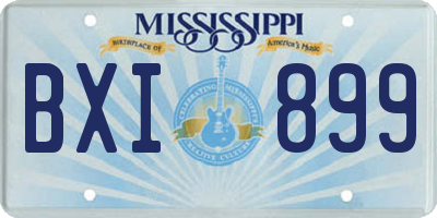 MS license plate BXI899