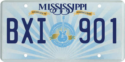 MS license plate BXI901