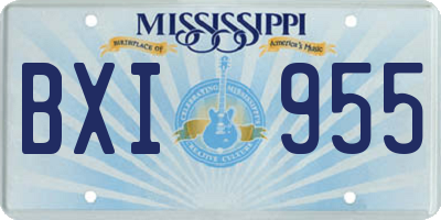 MS license plate BXI955