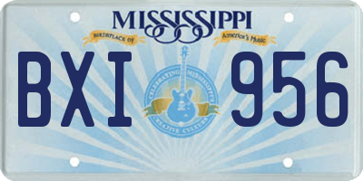 MS license plate BXI956