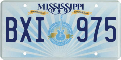 MS license plate BXI975