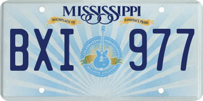 MS license plate BXI977