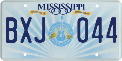 MS license plate BXJ044