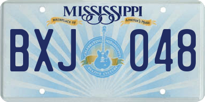 MS license plate BXJ048