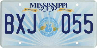 MS license plate BXJ055