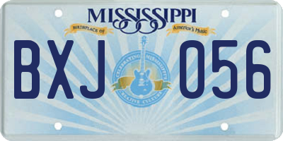 MS license plate BXJ056