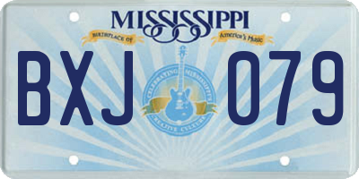 MS license plate BXJ079