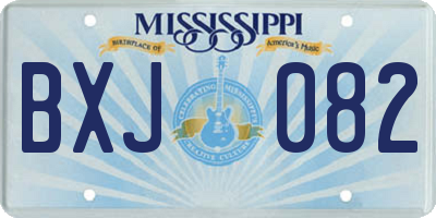 MS license plate BXJ082
