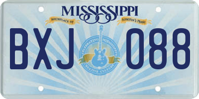MS license plate BXJ088