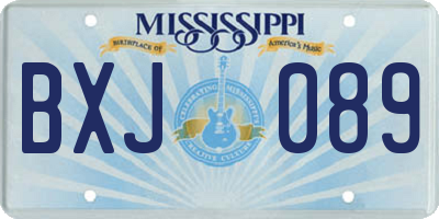 MS license plate BXJ089