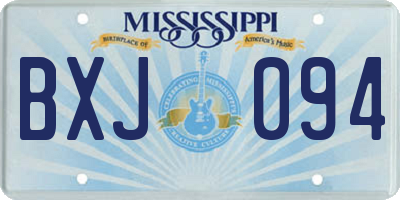 MS license plate BXJ094