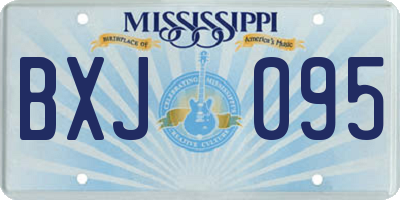 MS license plate BXJ095