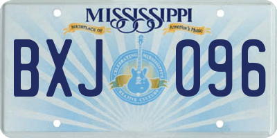 MS license plate BXJ096