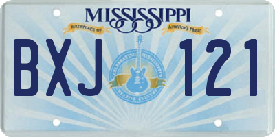 MS license plate BXJ121