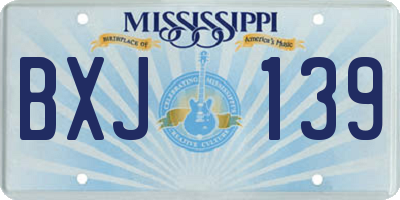 MS license plate BXJ139