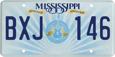 MS license plate BXJ146