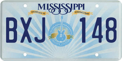 MS license plate BXJ148