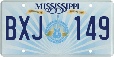 MS license plate BXJ149