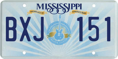 MS license plate BXJ151