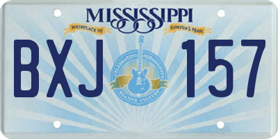 MS license plate BXJ157